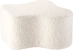 Wigiwama Teddy Cloud Pouffe / Poef - Ø40x25cm - Cream White