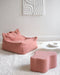 Wigiwama Teddy Cloud Pouffe / Poef - Ø40x25cm - Guava Pink