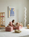 Wigiwama Teddy Cloud Pouffe / Poef - Ø40x25cm - Guava Pink