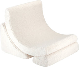 Wigiwama Teddy Moon Chair / Fauteuil - 80x65x55cm - Cream White