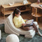Wigiwama Teddy Moon Chair / Fauteuil - 80x65x55cm - Cream White