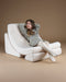 Wigiwama Teddy Moon Chair / Fauteuil - 80x65x55cm - Cream White