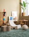 Wigiwama Teddy Moon Chair / Fauteuil - 80x65x55cm - Cream White
