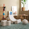 Wigiwama Teddy Moon Chair / Fauteuil - 80x65x55cm - Cream White
