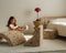 Wigiwama Teddy Moon Chair / Fauteuil - 80x65x55cm - Terrazzo Sand