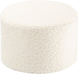 Wigiwama Teddy Pouffe / Poef - Ø40x25cm - Cream White