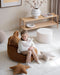 Wigiwama Teddy Pouffe / Poef - Ø40x25cm - Cream White