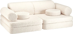 Wigiwama Teddy Settee - 136x78x46cm - Cream White