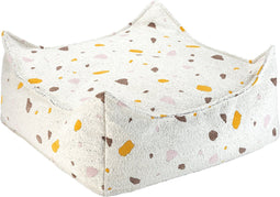 Wigiwama Teddy Square Ottoman / Poef - 80x70x50cm - Terrazzo Marble