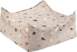 Wigiwama Teddy Square Ottoman / Poef - 80x70x50cm - Terrazzo Sand