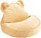 Wigiwama Velvet Bear Beanbag Chair / Zitzak - Ø60x42cm - Salted Caramel