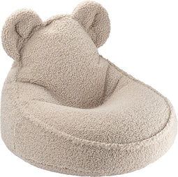 Wigiwama Zitzak Bear - Biscuit - beanbag teddy - uitwasbare hoes - fluffy zitzak knuffelen - zitzak kinderen - kinder zitzak