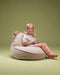 Wigiwama Zitzak Bear - Dusty Beige- beanbag teddy - uitwasbare hoes - fluffy zitzak knuffelen - zitzak kinderen - kinder zitzak