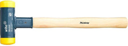 Wiha Kunststof hamer terugslagloos met hickorysteel, rond-slagkop - 02095