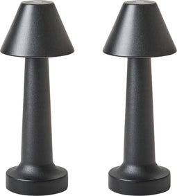 JOANES - Set van 2 tafellampen - Zwart - IJzer