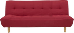 Beliani ALSTEN - Slaapbank 3-zits - Rood - Kunststof