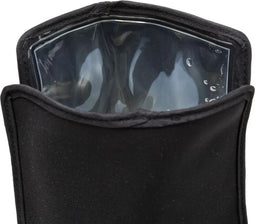 Wijnfles koeler/koelelement hoes zwart 22 cm - Flessenkoeler - Wijnkoeler