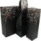 Wijnfleszak 1 fles 9.5x9.5x41cm party spot zwart-zilver-goud 25 stuks