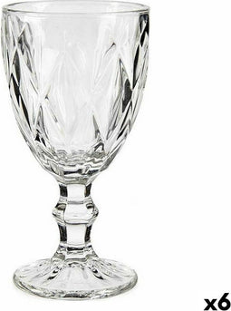 Wijnglas Diamant Transparant Glas 330 ml (6 Stuks)