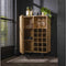 Wijnkast 1 deur block - Massief acacia naturel