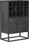 Wijnkast Daan - Wijnkast industrieel - Wijnkast mangohout - wijnkast 55x35x90