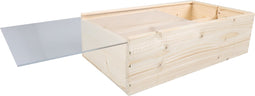 Wijnkist | hout | 2 flessen | plexiglas deksel | 340x176x85mm | 5 stuks