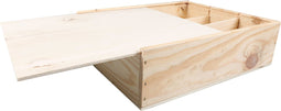 Wijnkist | hout | 3 flessen | incl. Deksel | 340x276x85mm | 5 stuks