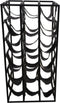 Wijnrek 12 flessen - 33x32x40 - Antiek goud/Zwart - Metaal/Faux leder