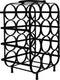 Wijnrek 12 flessen - 35x25x50 - Zwart - Metaal