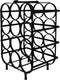 Wijnrek 12 flessen - 35x25x50 - Zwart - Metaal