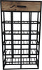 Wijnrek 20 flessen - 46x21x85 - Naturel/zwart - Mangohout/ijzer