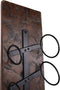 Wijnrek 4 flessen - 20x14x65 - Bruin/zwart - Oud hout/metaal