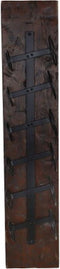 Wijnrek 6 flessen - 20x13x100 - Bruin/zwart - Oud hout/metaal