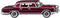 Wiking 015604 H0 Auto Mercedes Benz 600, wijnrood