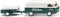 Wiking 0300 05 H0 Bus Volkswagen T2 bestelwagen met aanhanger „Pülleken”