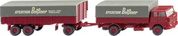 Wiking 041203 H0 Vrachtwagen Henschel Prittenhangertrein HS 14/16 Spedition Beissner