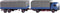 Wiking 0455 01 H0 Vrachtwagen Mercedes Benz Vrachtwagen met aanhanger NG, azuurblauw