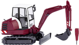 Wiking 0658 08 H0 Bouwvoertuig Mini-graafmachine HR 18, purperrood