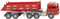 Wiking 067708 H0 Vrachtwagen Magirus Deutz Trekker-kiepopleggercombinatie 235 D Testfahrt Europa-Asien