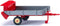 Wiking 0887 04 H0 Aanhanger Fortuna breedstrooier voor stalmest, zilverkleurig/karmijnrood