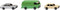 Wiking 091504 N Auto Volkswagen Golf, Passat en LT bestelwagen