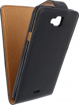 Wiko Slide Hoesje - Xccess - Serie - Kunstlederen Flipcase - Zwart - Hoesje Geschikt Voor Wiko Slide