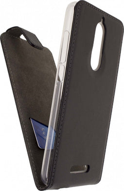 Wiko View Hoesje - Mobilize - Gelly Classic Serie - Kunstlederen Flipcase - Zwart - Hoesje Geschikt Voor Wiko View