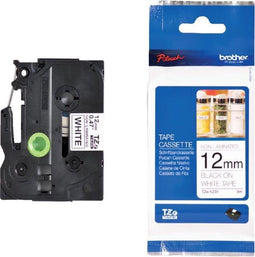 Brother TZE-N231 - 12mm - niet gelamineerd - zwart op wit