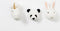 Wild&Soft Babykameraccessoires - Mini Dierenkoppen - Wit