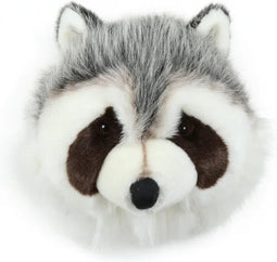Wild & Soft Josh dierenkop pluche wanddecoratie - Wasbeer