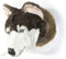 Wild & Soft Martin dierenkop pluche wanddecoratie - Wolf