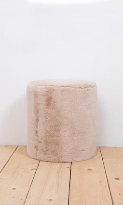 Wild & Soft Poef medium Vanilla cream - Super zacht