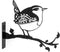 Wildbird Metal Bird Winterkoning - Tuindecoratie - Zwart