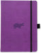 Wildlife- Dingbats* Wildlife A5+ Purple Hippo Notebook - Graph